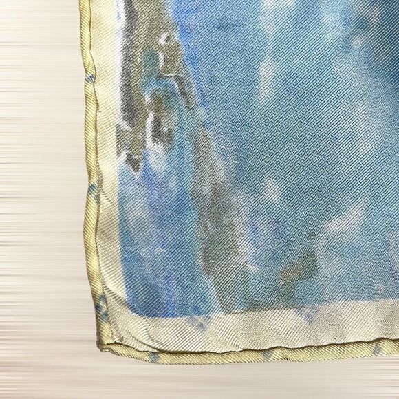 Water Lilies by MONET Silk Square Scarf Hand Rolled - Picture 10 of 11